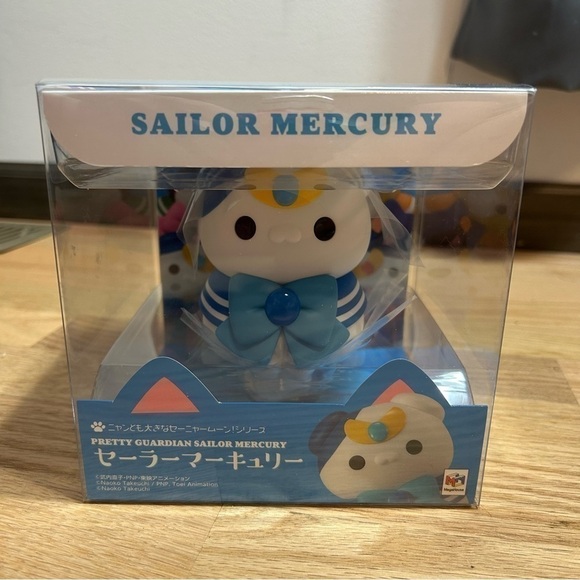 Sailor Mercury Pretty Guardian Cat Action Figure NEW Nyanto Big Sailor Mewn - Picture 1 of 5